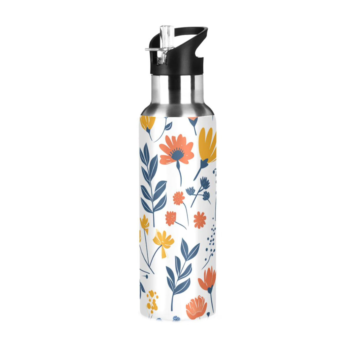 20 oz Insulated Stainless Steel Water Bottle with Straw Lid J4290