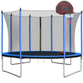 10FT Trampoline with Basketball Hoop Q4079