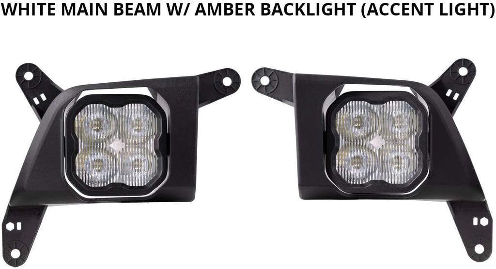 SS3 LED Fog Light Kit for Chevrolet Silverado 1500 2019-2021, White SAE/DOT Driving Sport J991