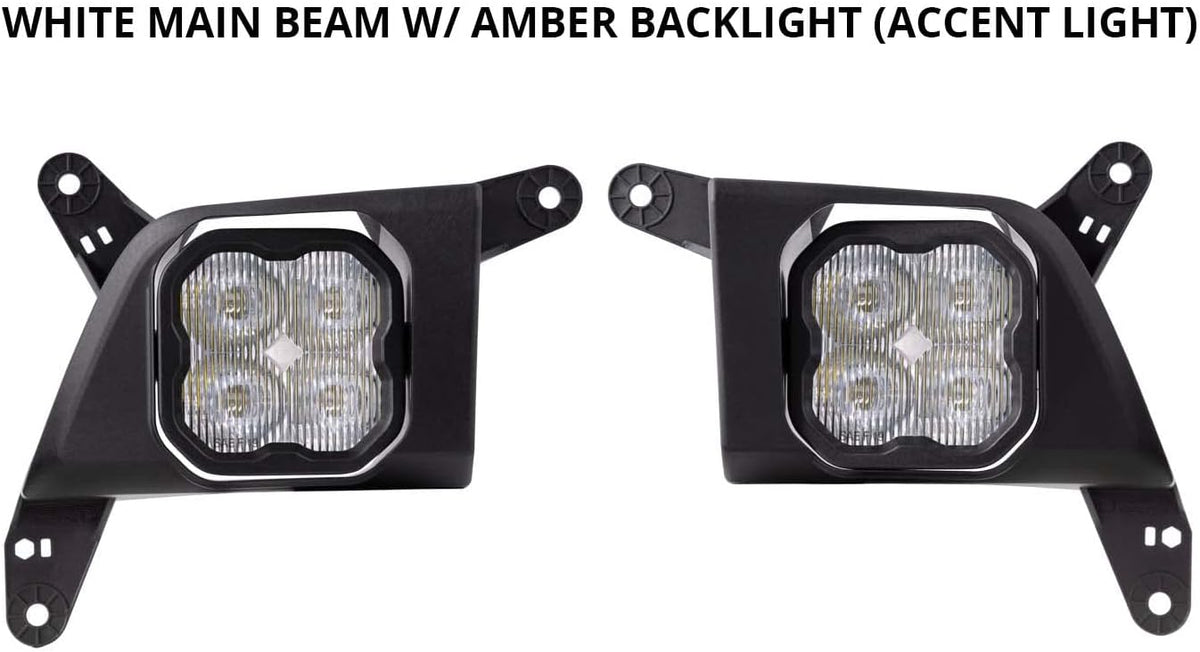 SS3 LED Fog Light Kit for Chevrolet Silverado 1500 2019-2021, White SAE/DOT Driving Sport J991