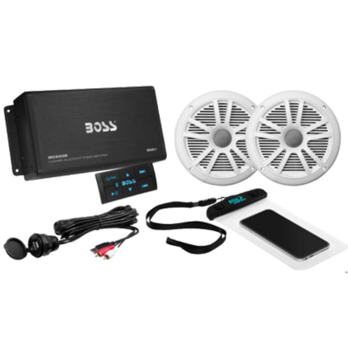 Marine Amplifier with Bluetooth & Marine Speakers Package S23663