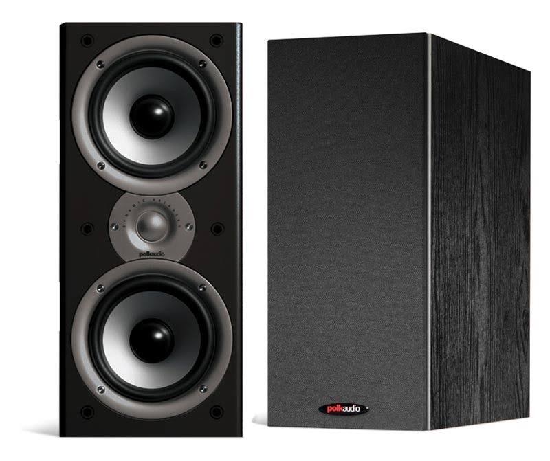 Black 2-Way Bookshelf Loudspeaker Pair E714192