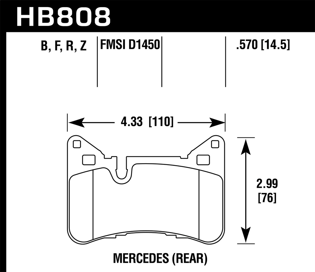 Hawk Performance HPS 5.0 Brake Pads K905077