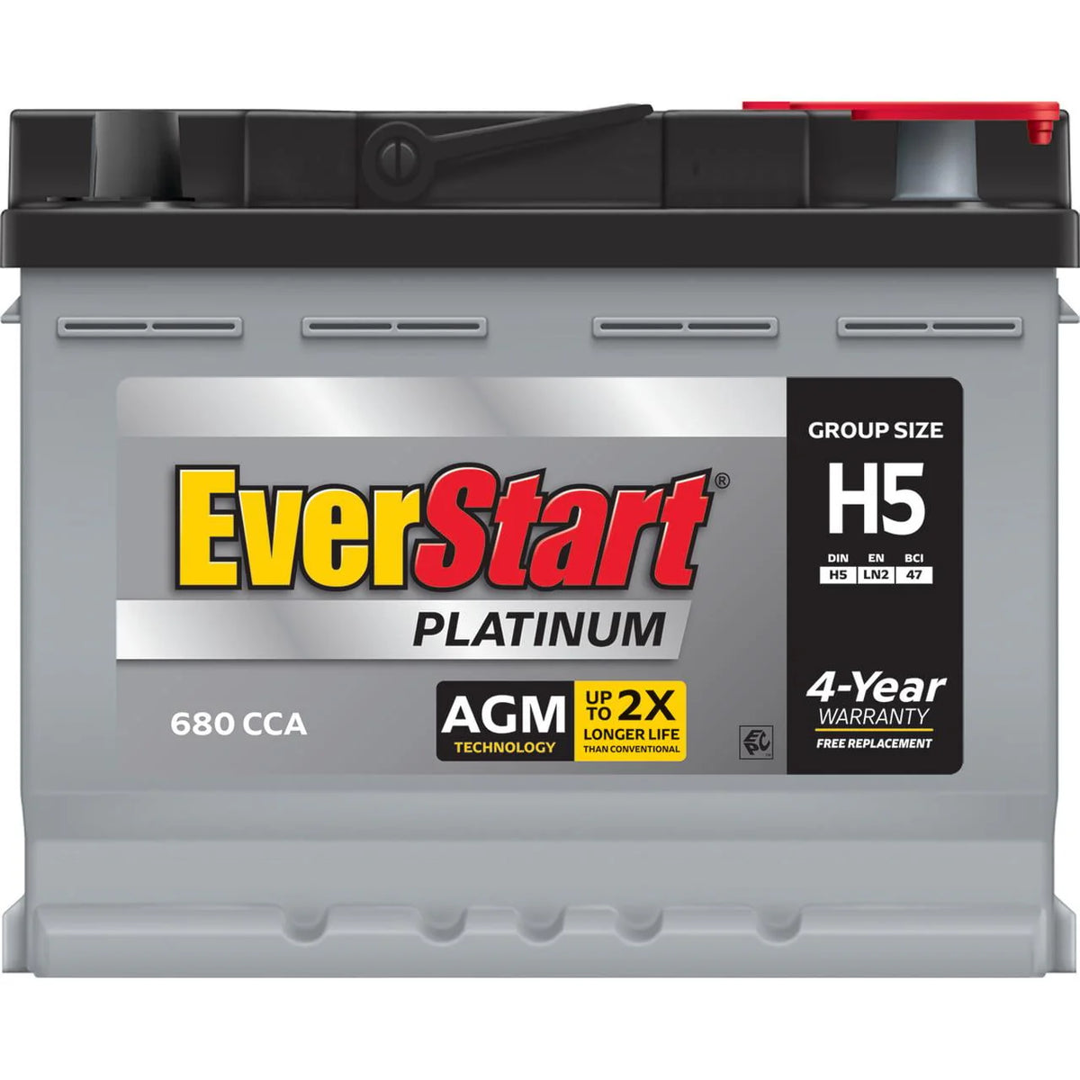 AGM Automotive Battery Group Size H5 12 Volt 680 CCA J4712