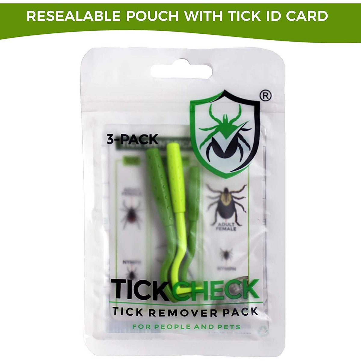 3 Pack Tick Remover Tools + Tick Identification Card R3394