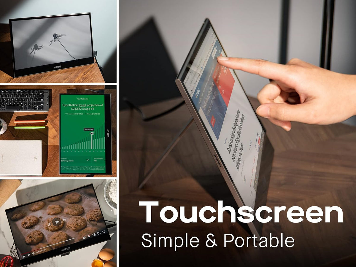 15.6" OLED Touchscreen Monitor FHD 1080P with Dual Speaker and Battery R481