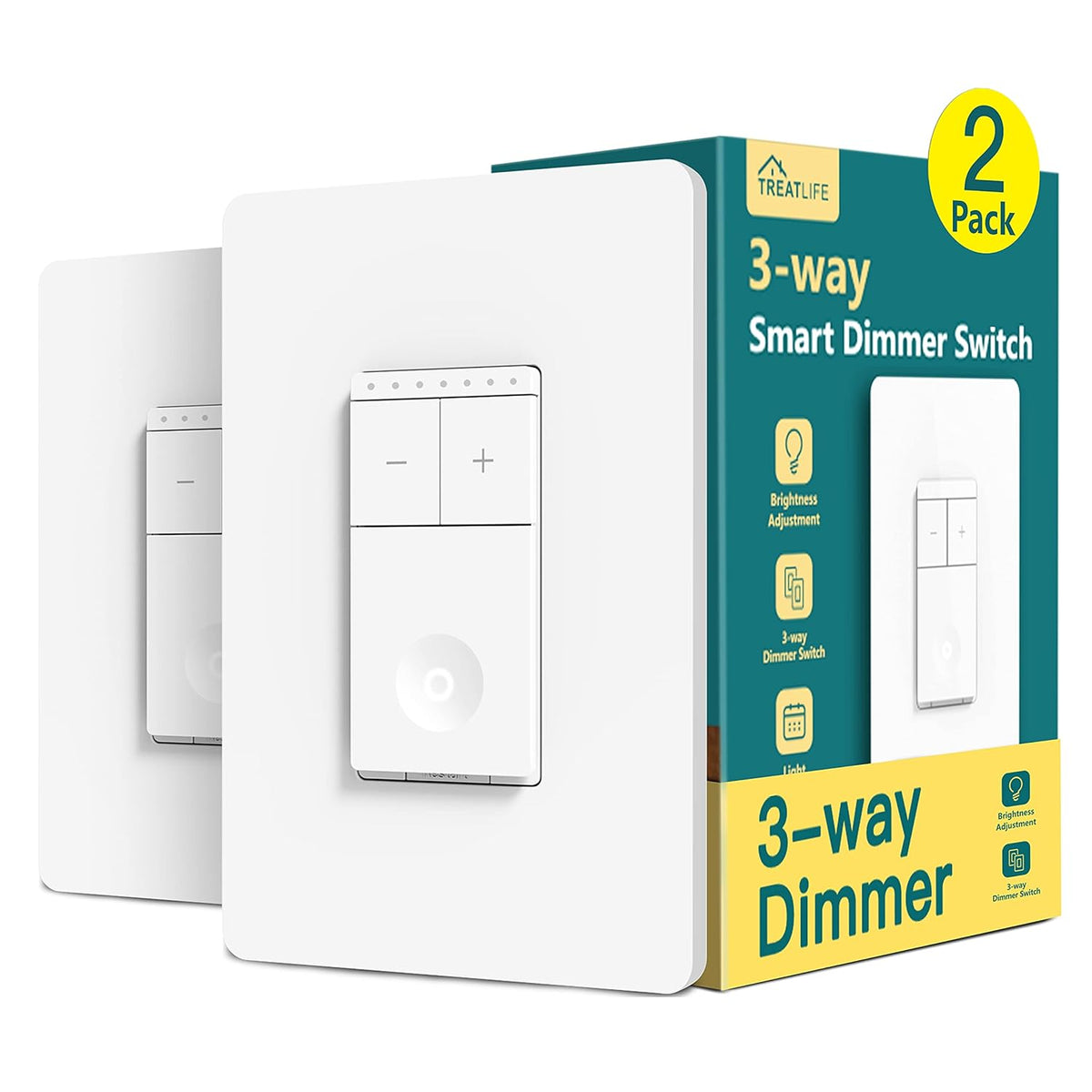 3 Way Smart Dimmer Switch 2 Pack WiFi Light Switch D315987