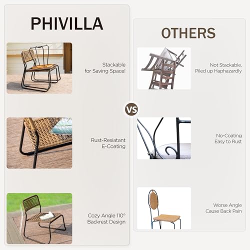 3 Pieces Outdoor Wicker Bistro Set H80274
