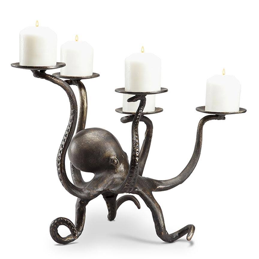 Octopus Pillar Candelabra A115