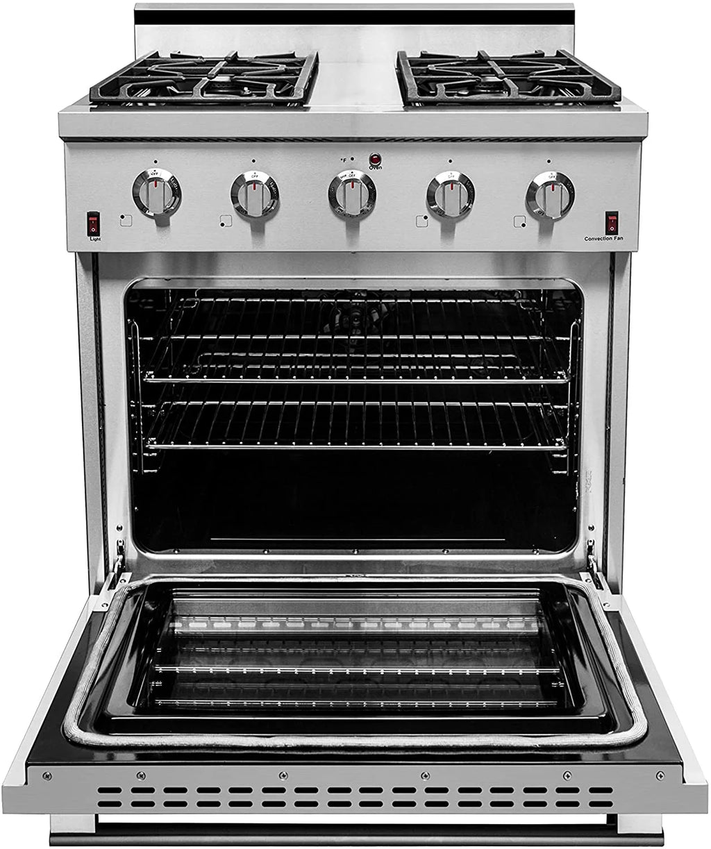 30" Stainless Steel Natural Gas Range with 4.5 cu.ft. Convection Oven M5723