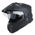 Youth Kids Dual Sport Dual Visor Full Face Helmet Matt Black N323