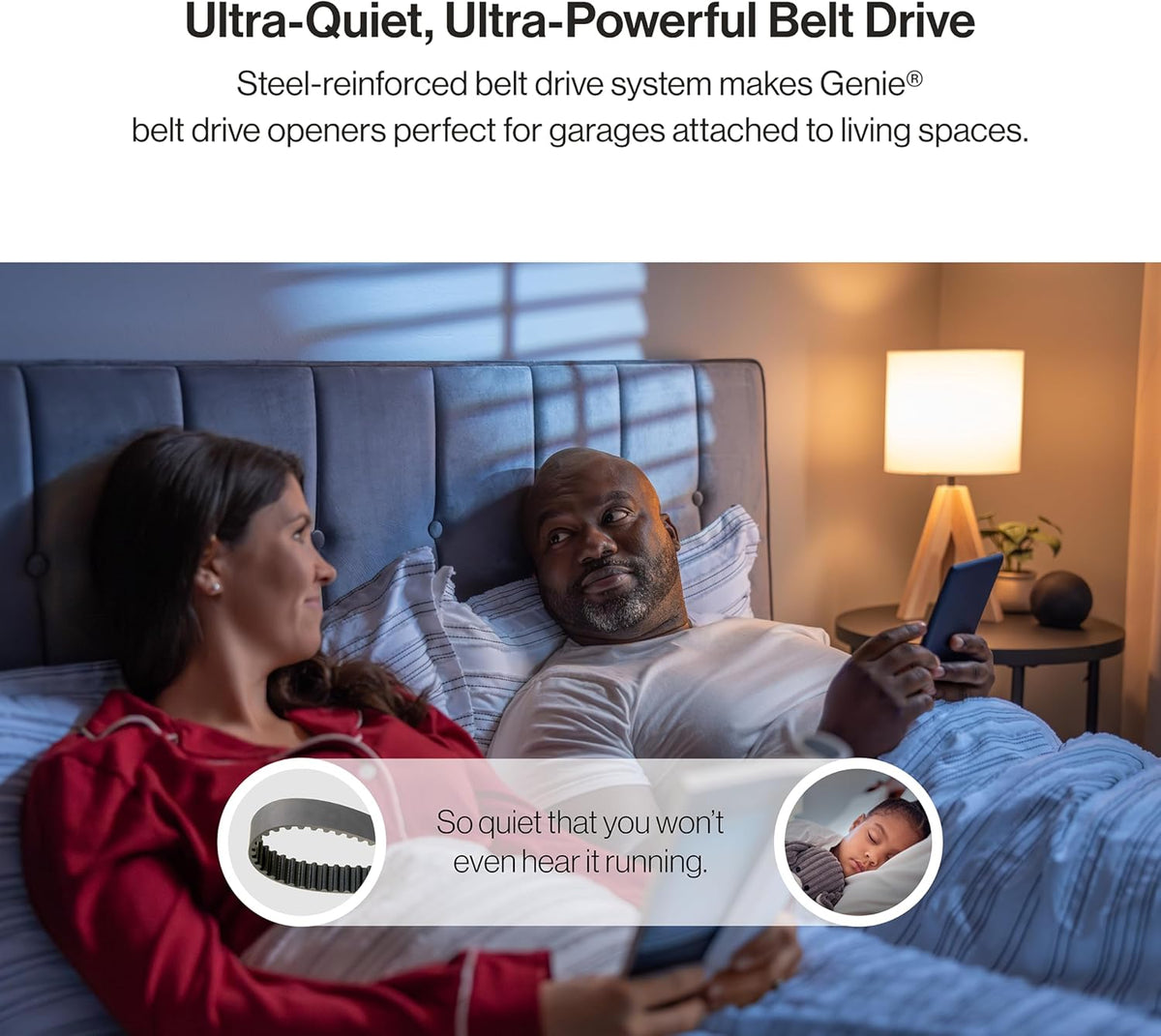 Garage Door Opener with Belt Drive and two Remotes D717