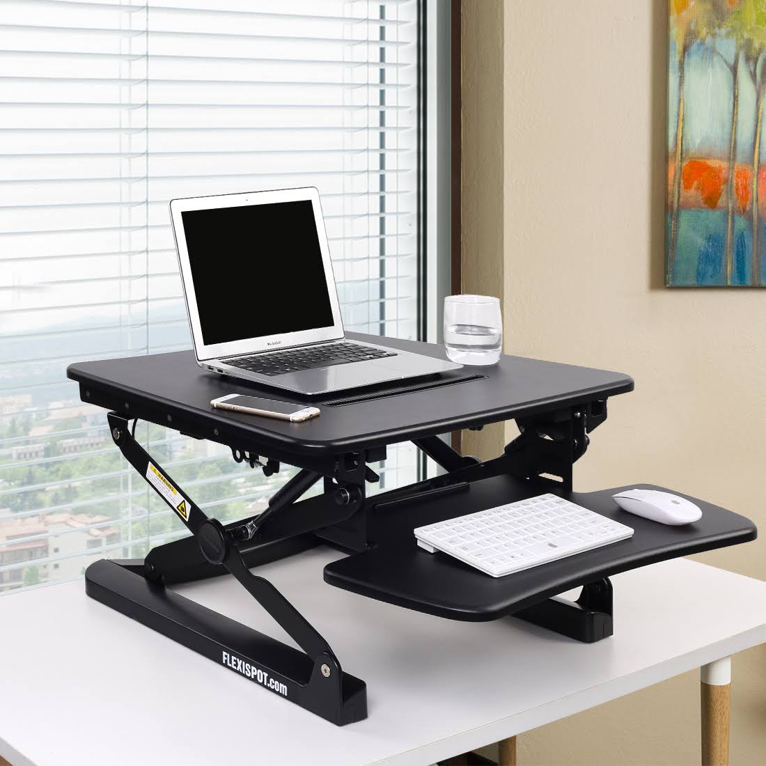 Black Standing Desk Workstation C617