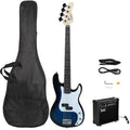 Blue Right-Hand Bass Guitar Kit with Amplifier O70949