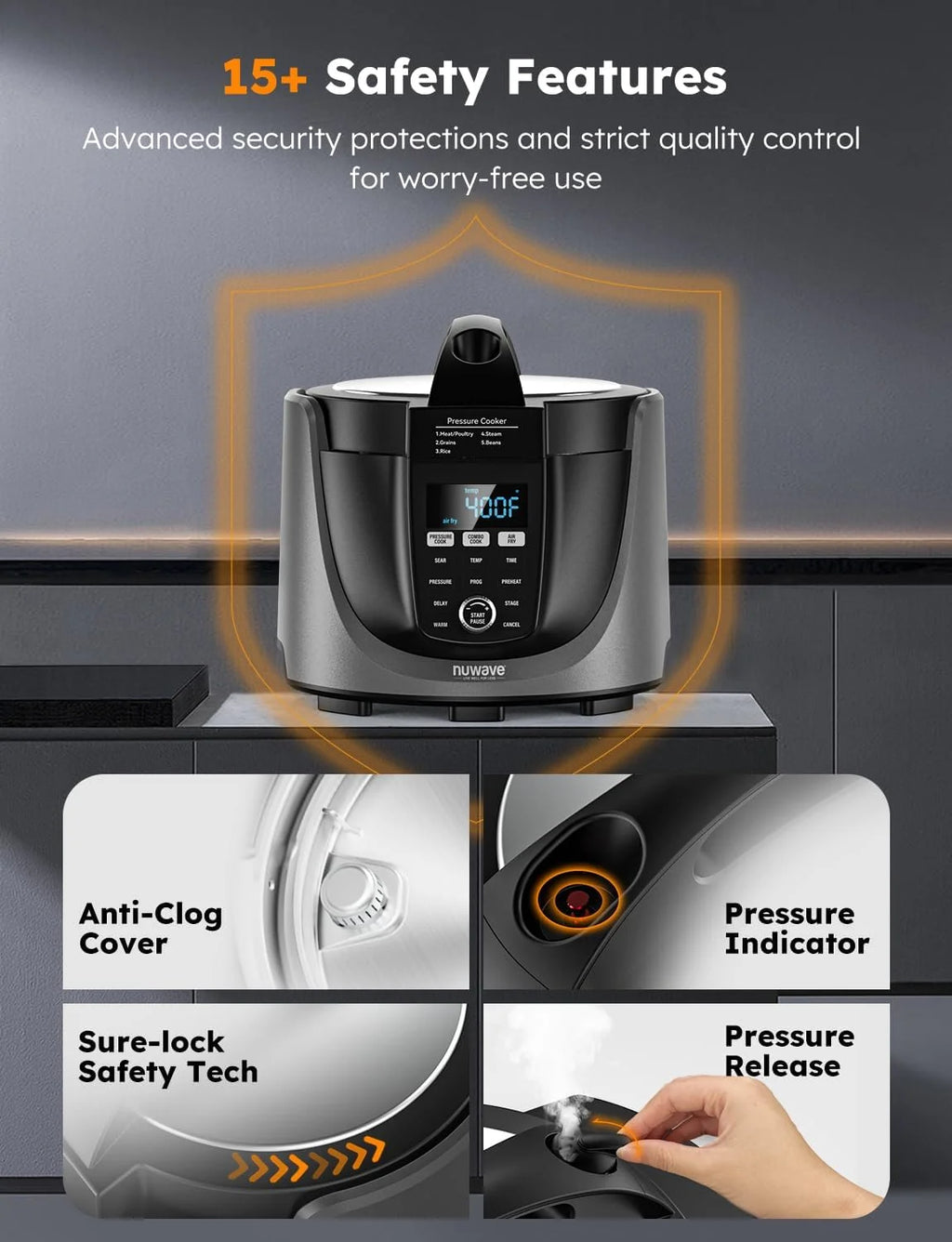 540 IN 1 Multicooker with 3 Removable Lids F1785