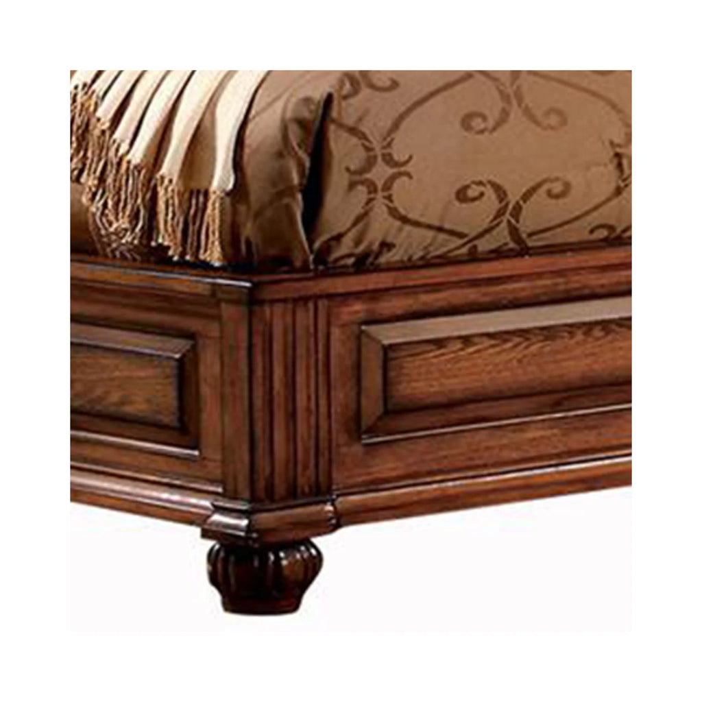 California King Paneled Headboard Bed Brown H568
