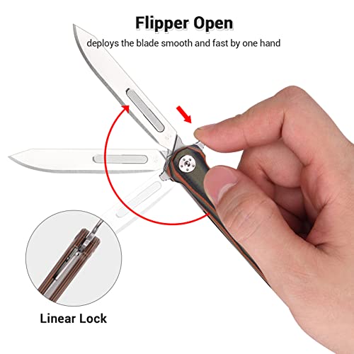 Folding Utility Knife with 10pcs Replaceable Razor Blades D754542