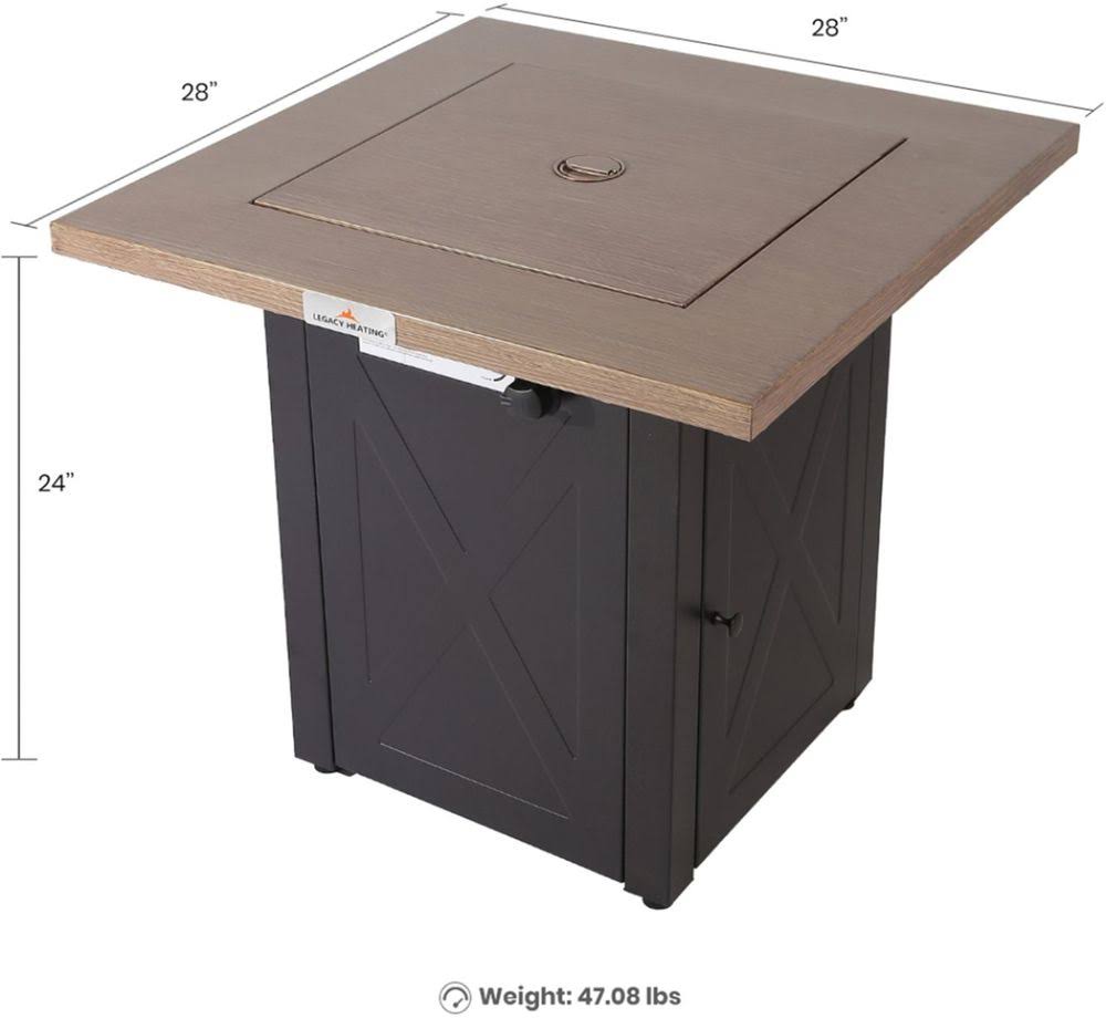 28-Inch Square Fire Table C38764