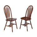 Set of 2 Brown Distressed Chestnut Dining Chair R109090