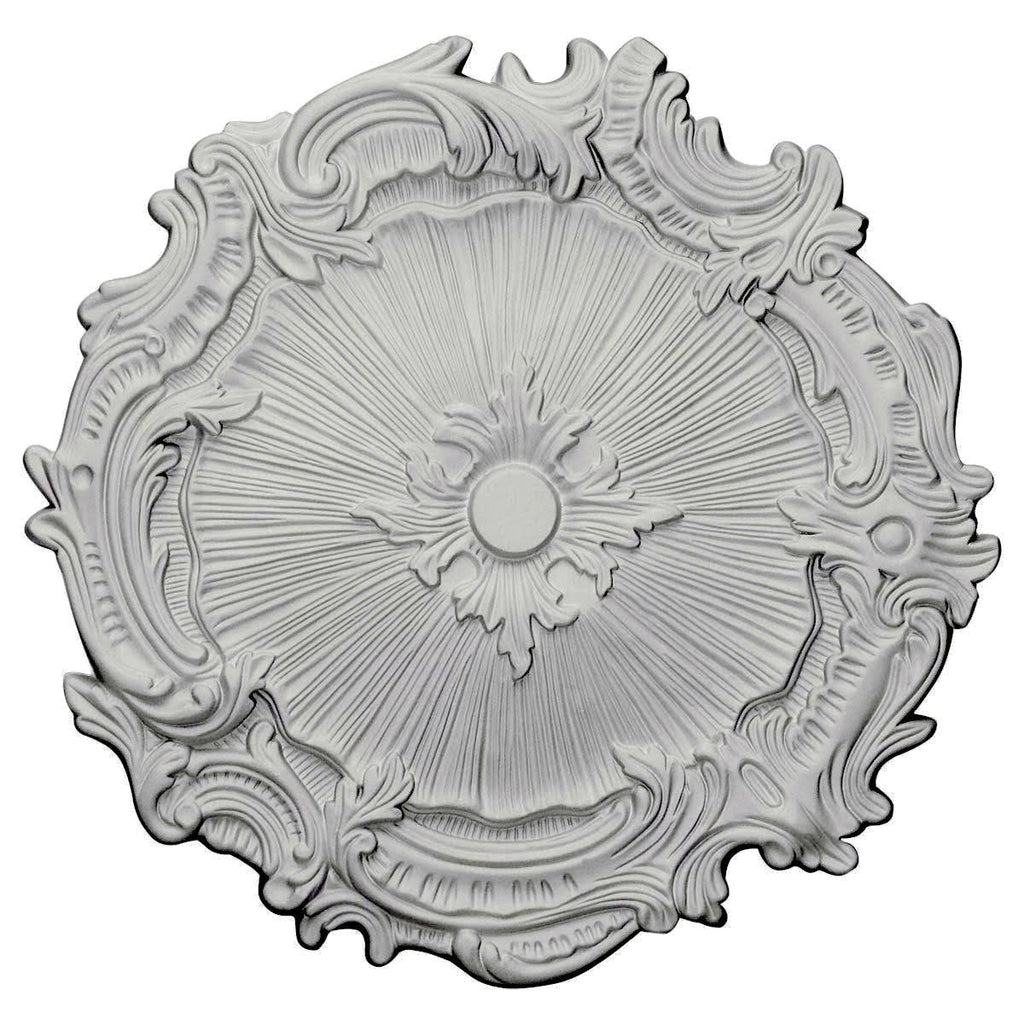 16 3/4x22OD x 1 3/8x22P Ceiling Medallion, Hand-Painted Pot of Cream Crackle X592