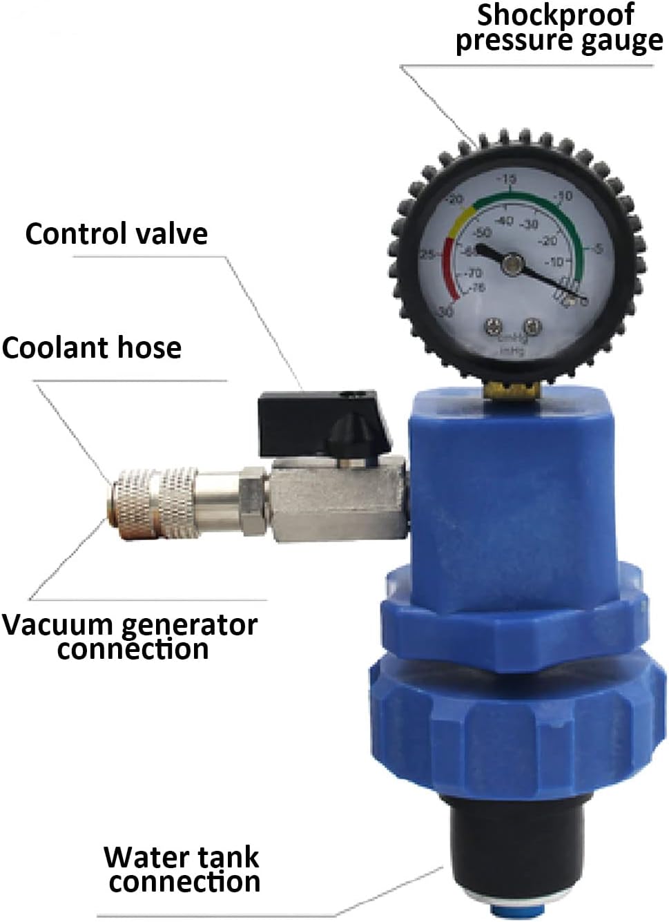 Coolant Vacuum Refill Kit with Pressure Gauge and 8PCS Rubber Adapters B26777