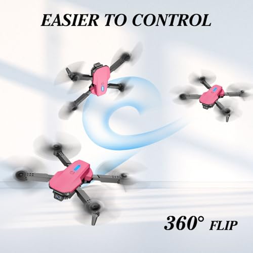 Mini Drone with Camera 1080P, Foldable, 2 Batteries, Black R37556