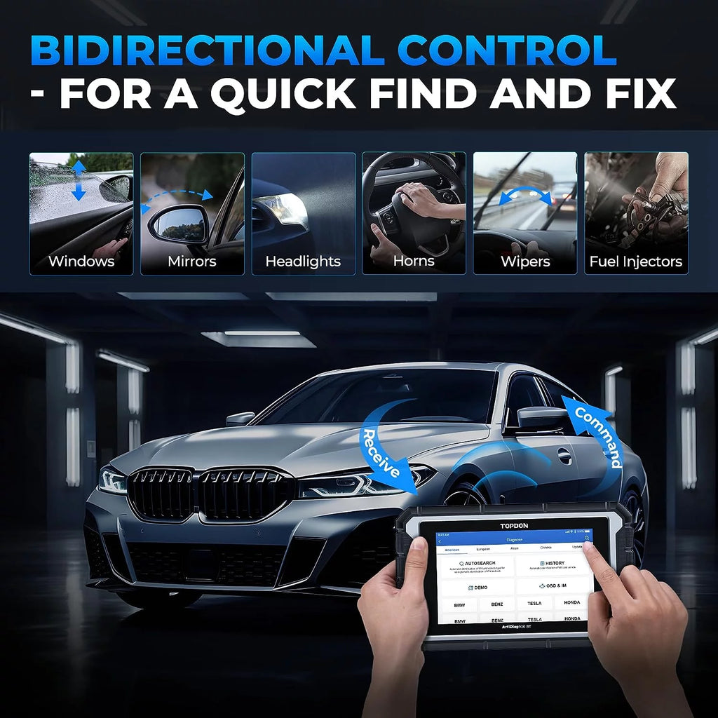 Bidirectional OBD2 Scanner Diagnostic Scan Tool with ECU Coding Q71032