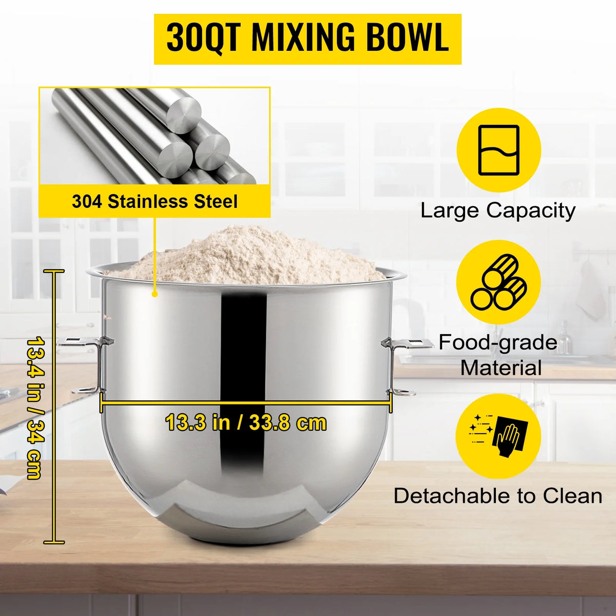 30Qt 1100W Electric Stand Mixer A2570