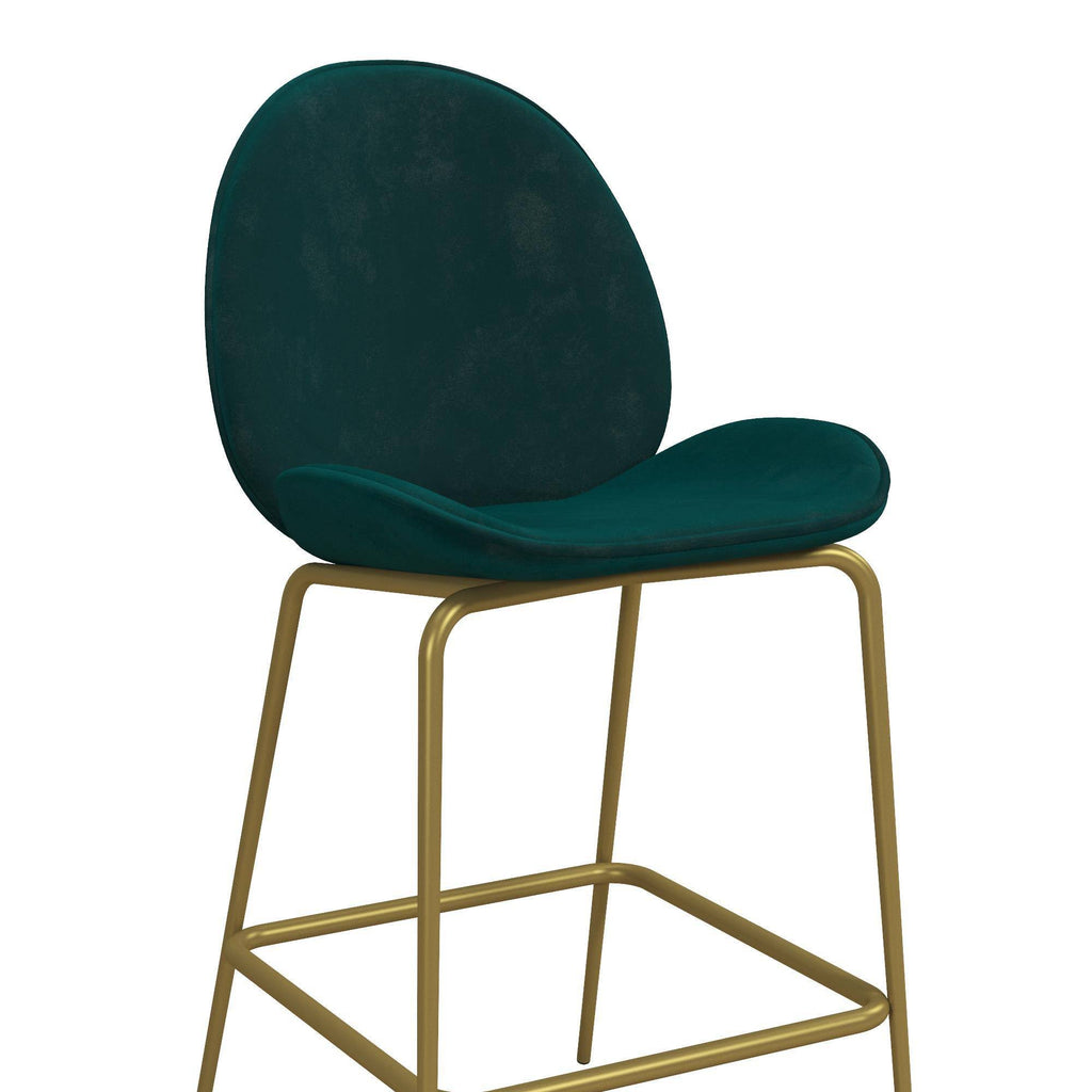 Green Upholstered Counter Stool P1487