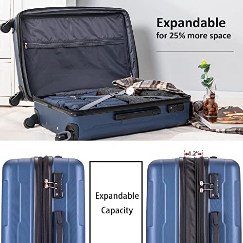 2 Piece Expandable ABS Hard Shell Luggage Set with TSA Lock, 20in+28in, Green C857926