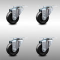Hard Rubber Swivel Caster Set of 4 L62875