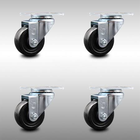Hard Rubber Swivel Caster Set of 4 L62875