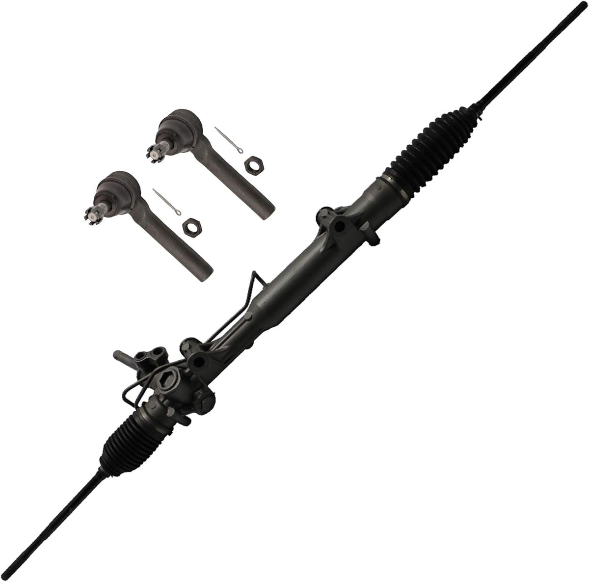 Complete Power Steering Rack and Pinion + Outer Tie Rods 3pc Set B175399
