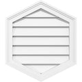 12x22W x 42x22H Vertical Peaked Surface Mount PVC Gable Vent S32687