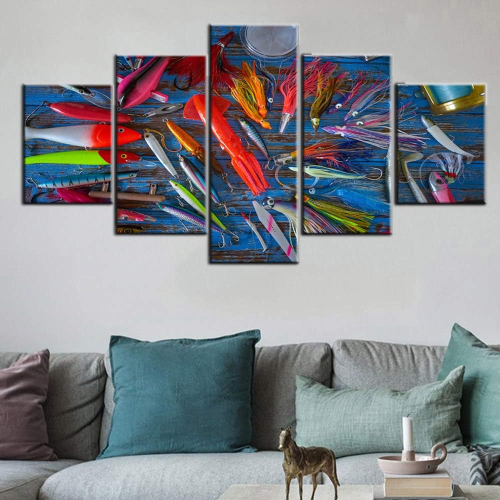 5 Piece Canvas Giclee Framed Wall Art (50''W x 24''H) U614
