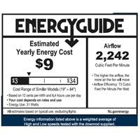 42 in White Ceiling Fan X892198