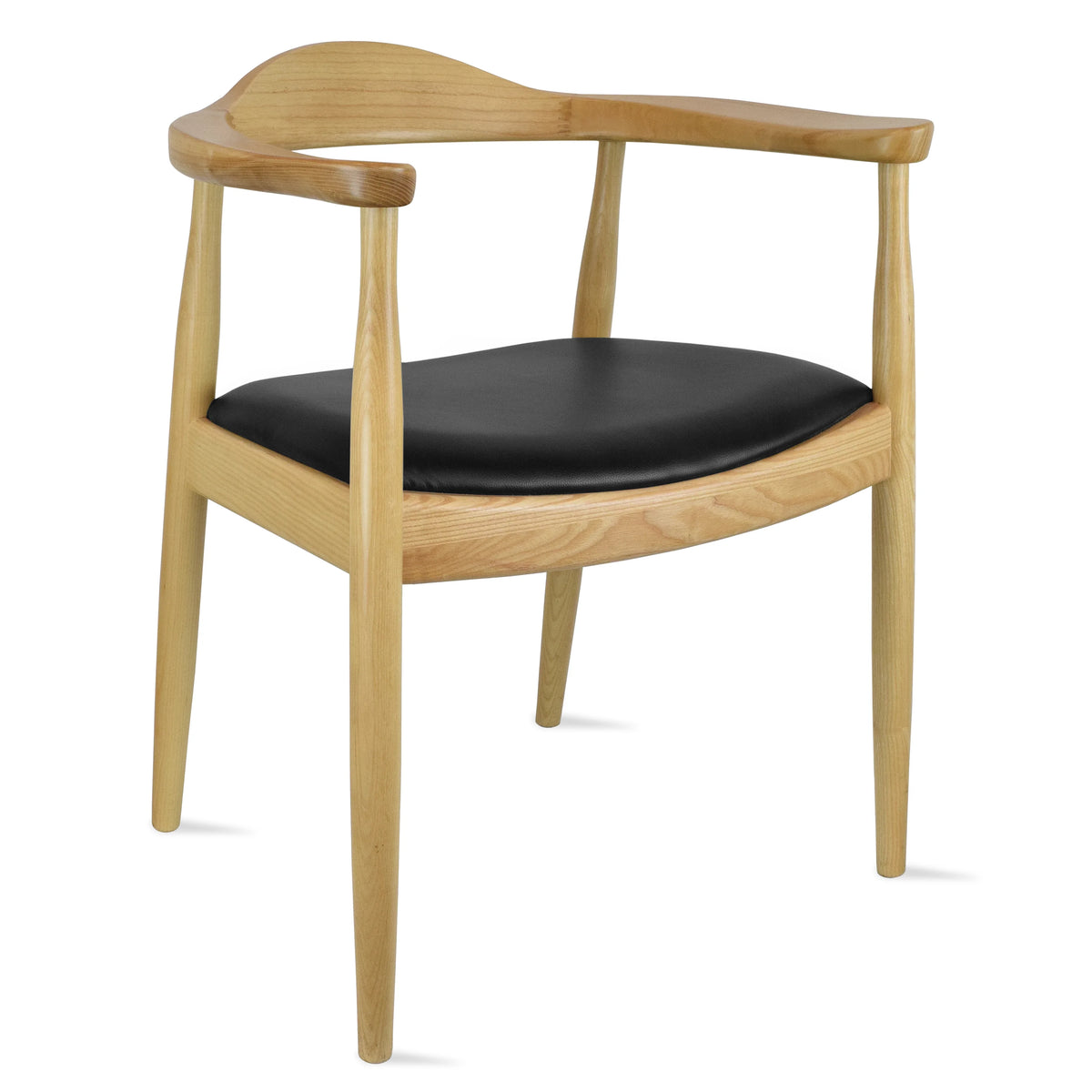 Solid Wood Farmhouse Dining Chair with PU Leather Cushion Seat T61280