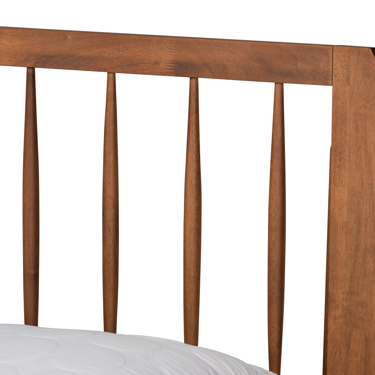 Queen Walnut Brown Engineered Wood Platform Bed G282