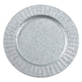 Vintage Ruffled Galvanized Metal Charger Plates, Set of 4 V68999