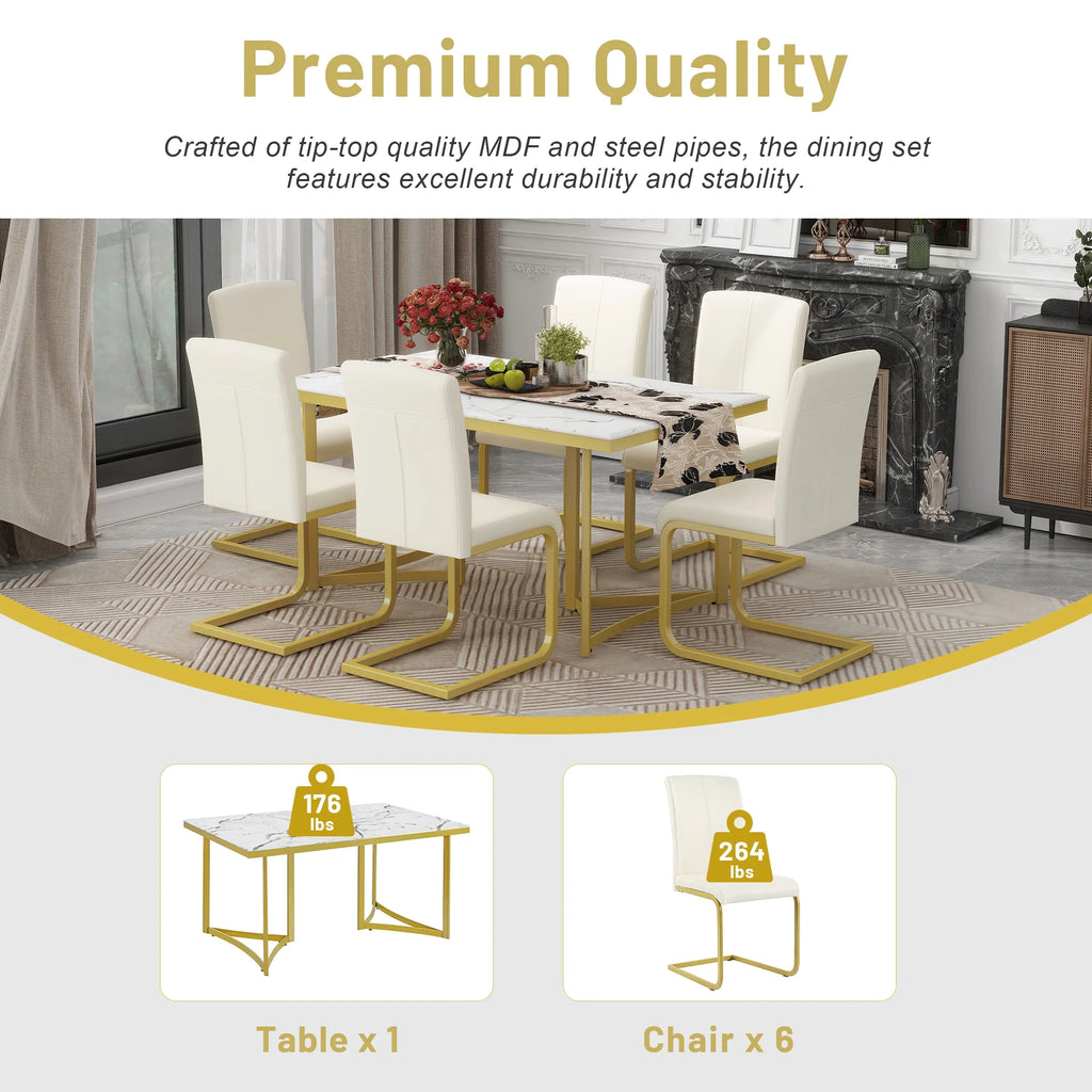 7-Piece Modern Dining Table Set N60567