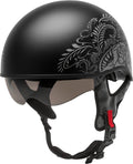 Matte Black/Silver Half Helmet XL N69502