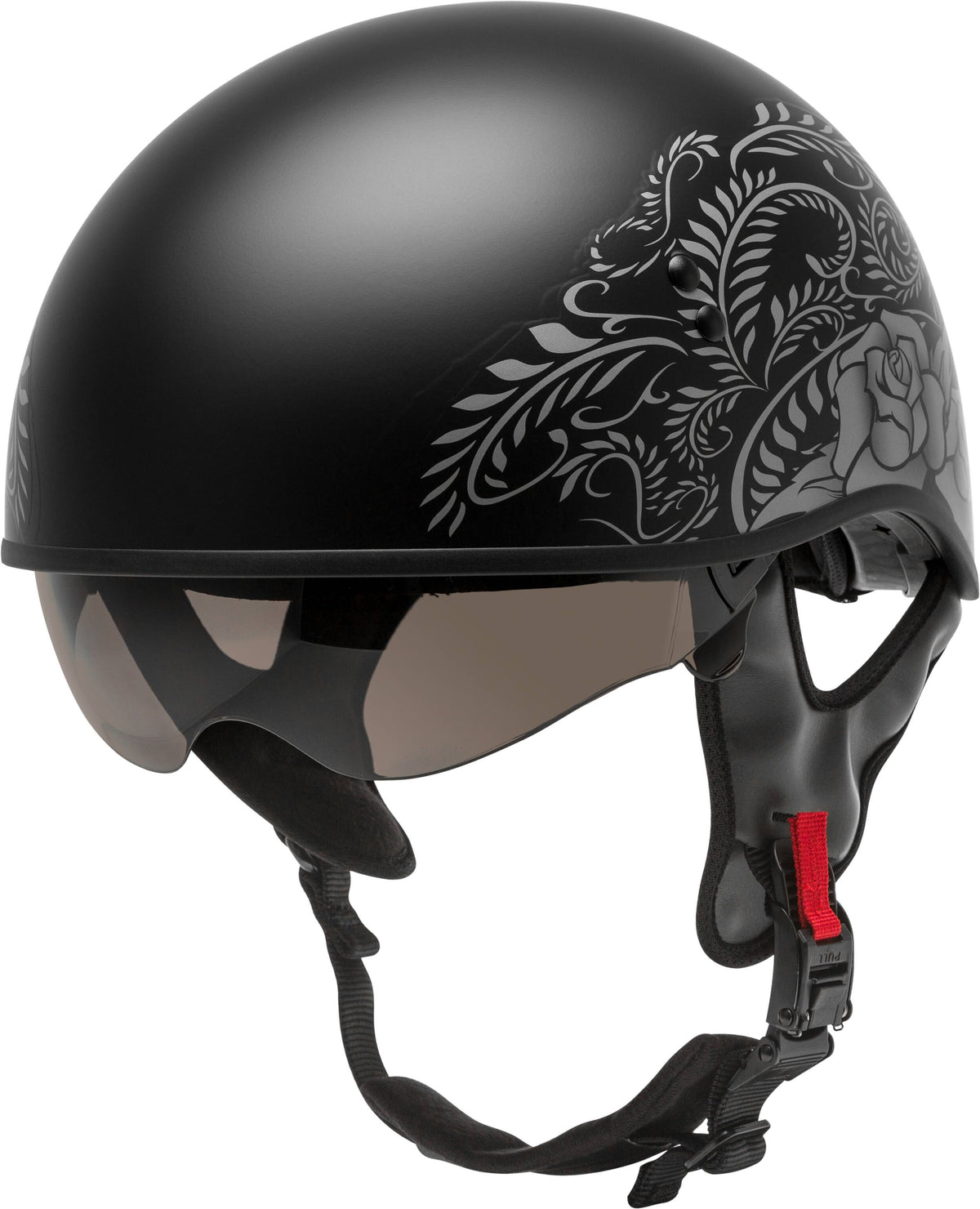 Matte Black/Silver Half Helmet XL N69502