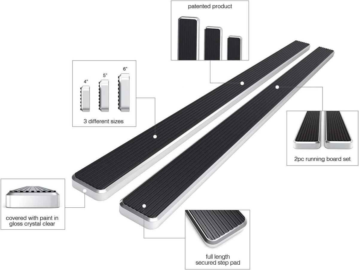 6in Running Boards for Dodge Ram 1500 Crew Cab C95066