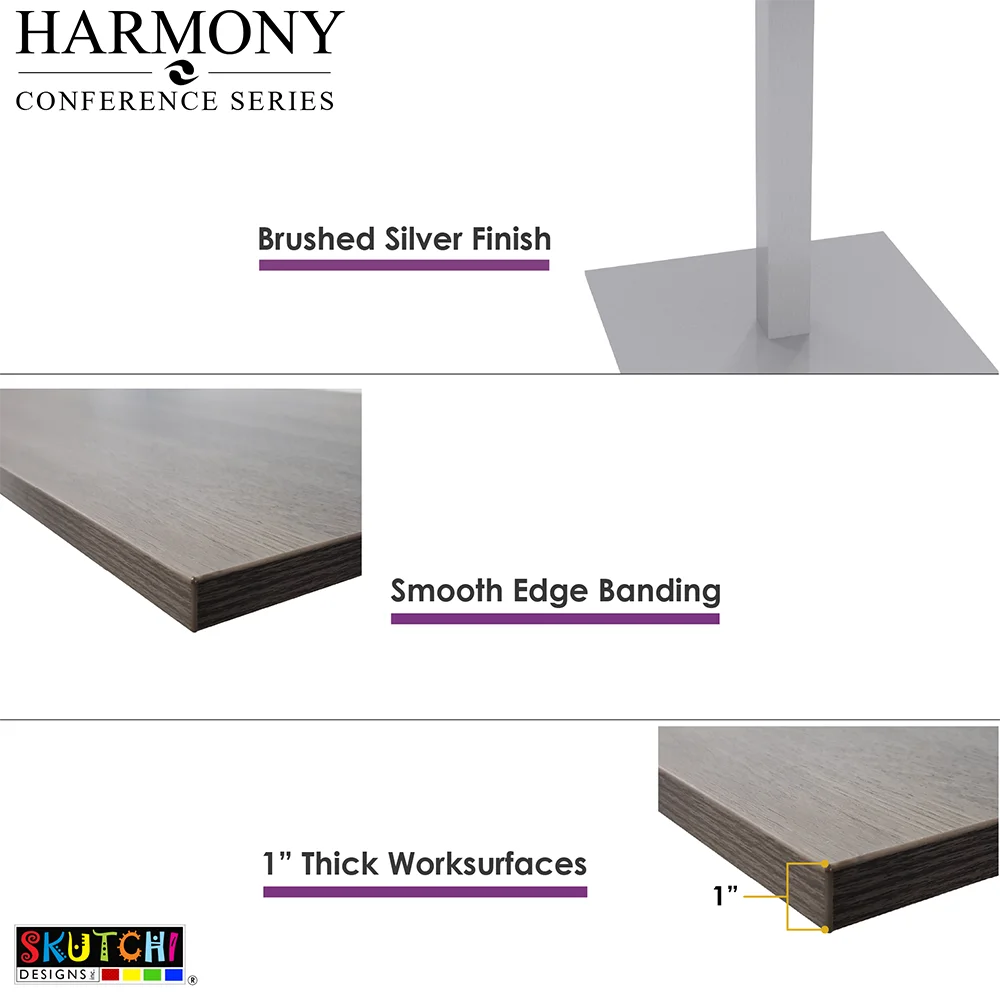 6 Person Rectangular Conference Table Metal Base C72985