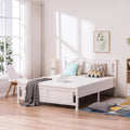 Modern Wood Platform Bed Queen White V13113