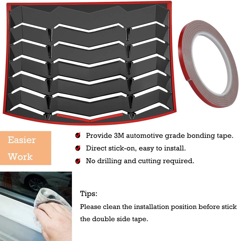 Rear Window Windshield Louver ABS Plastic Q425603