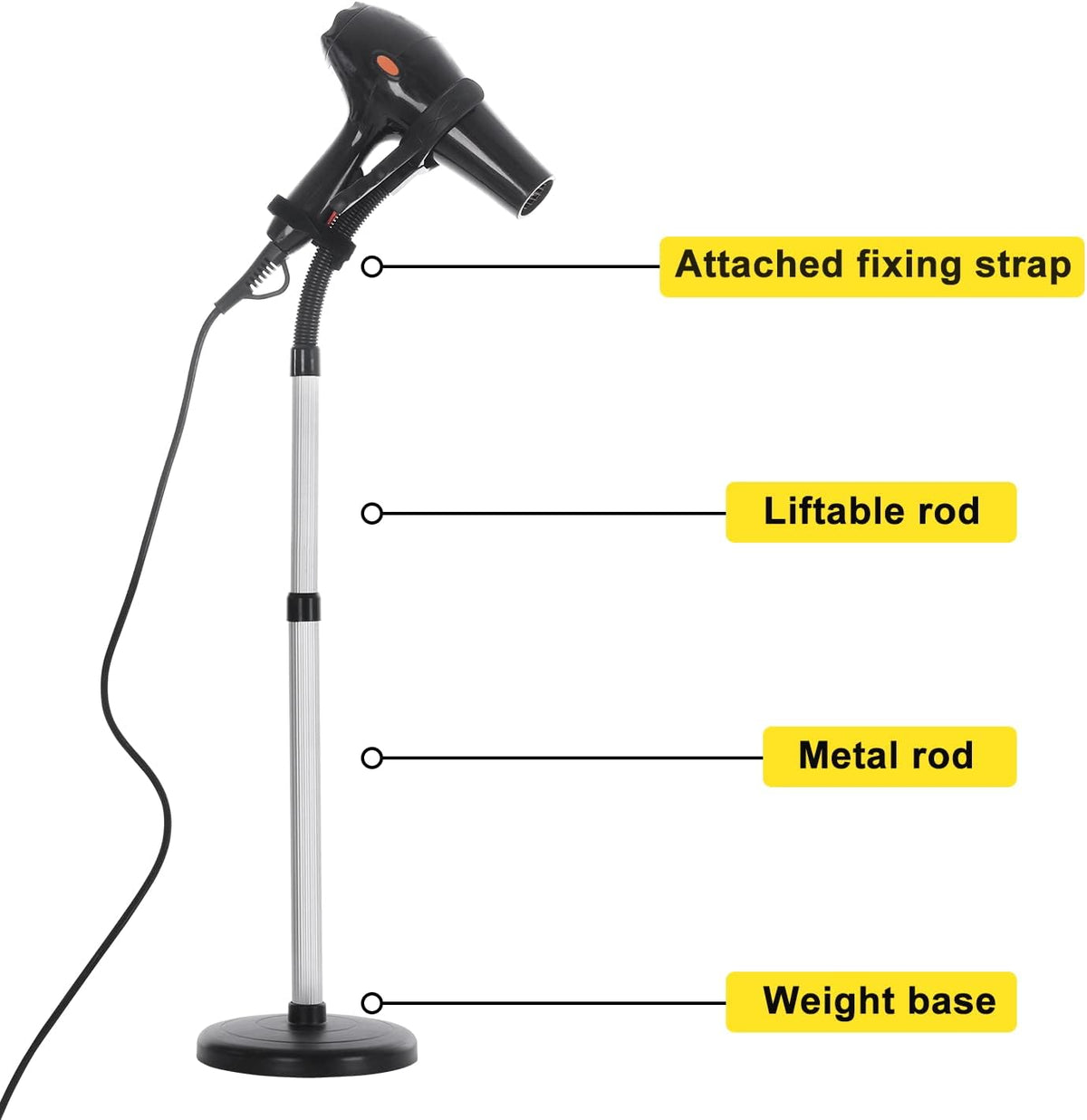 Adjustable Metal Hair Dryer Stand Holder F6158