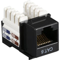 Black Cat6 Keystone Jack 25-Pack O68978
