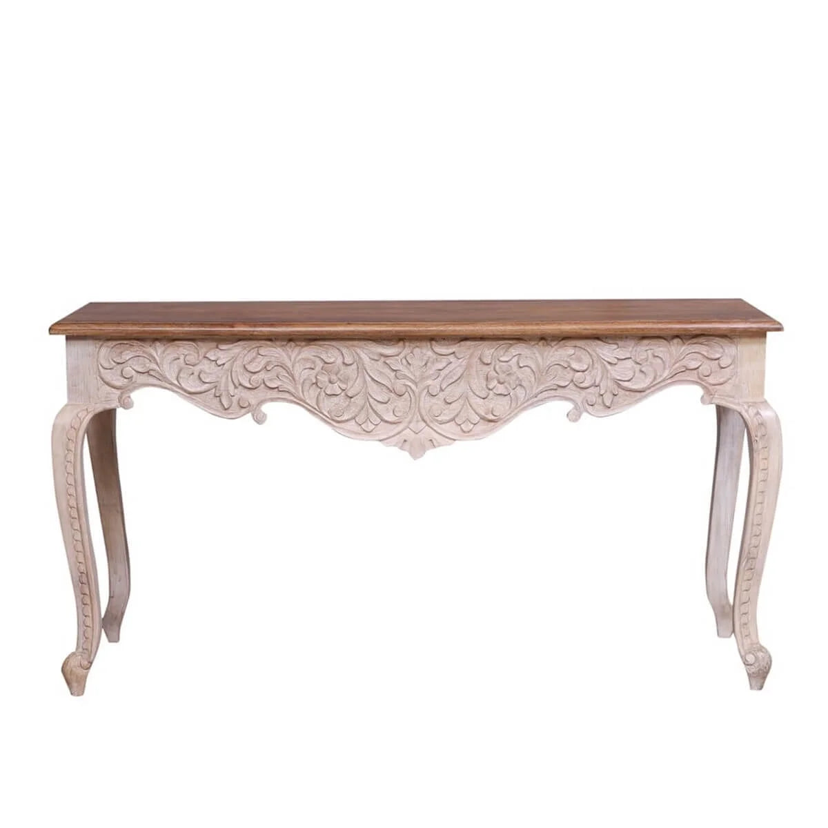 Reclaimed Wood Hand Carved Hall Table A385