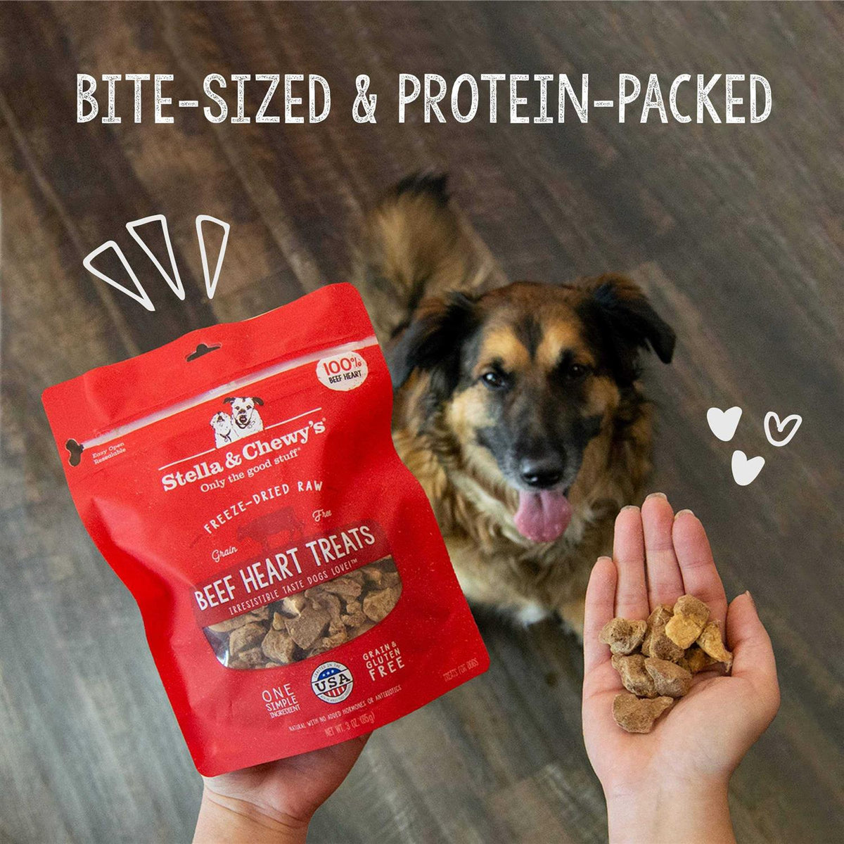 Chicken Hearts Freeze-Dried Dog Treats G541